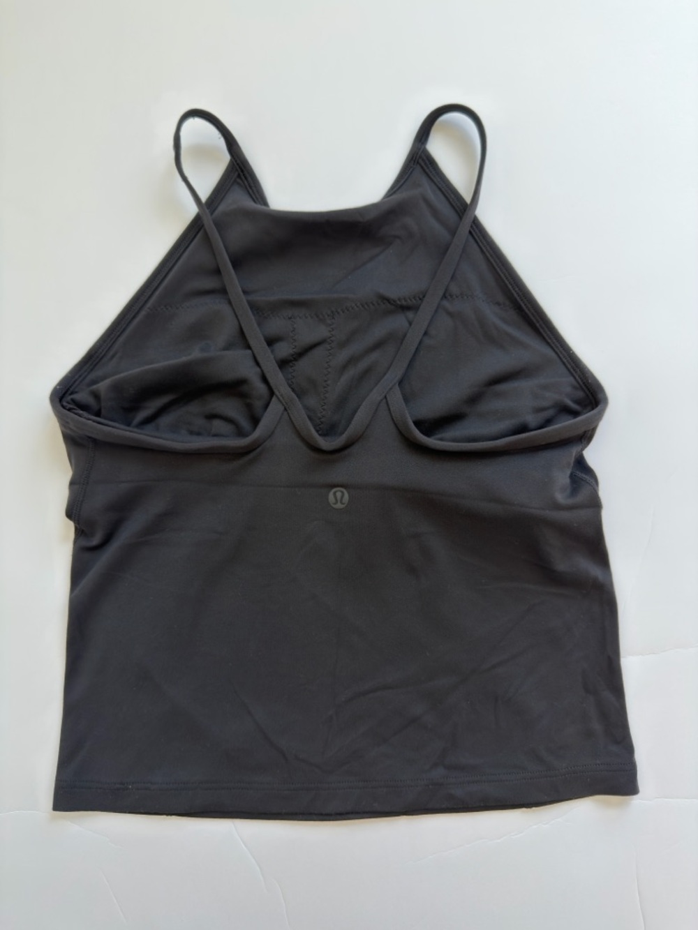 Lululemon Nulu High Neck Tank Top Women 4 Black Built In Bra Athletic Yoga - Picture 2 of 6